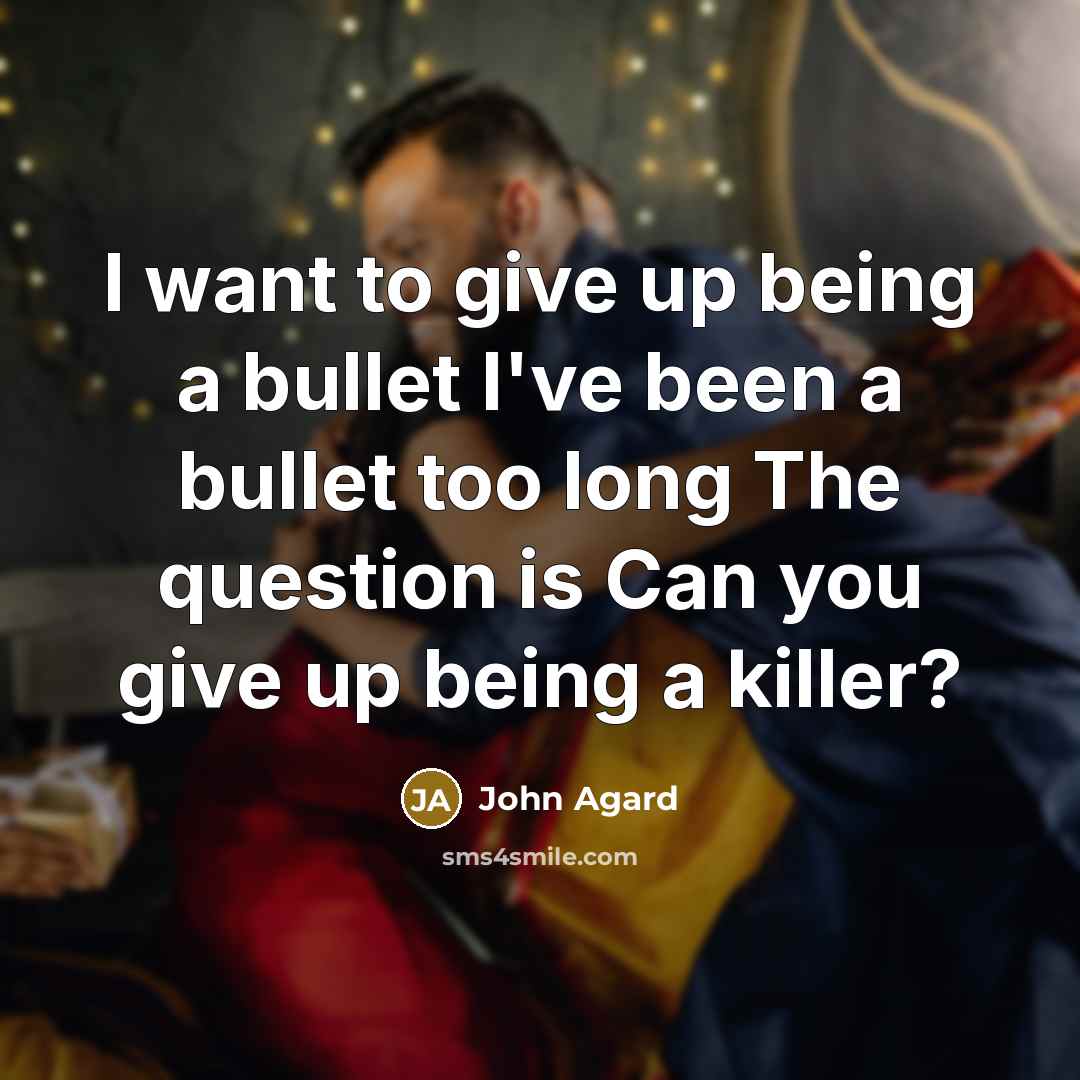 “I want to give up being a bullet I've been…” quote by John Agard