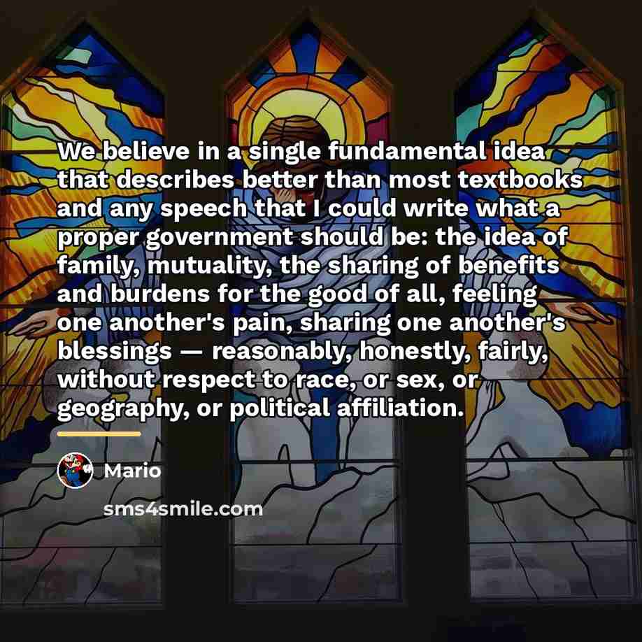 “We believe in a single fundamental idea that describes better…” quote by Mario