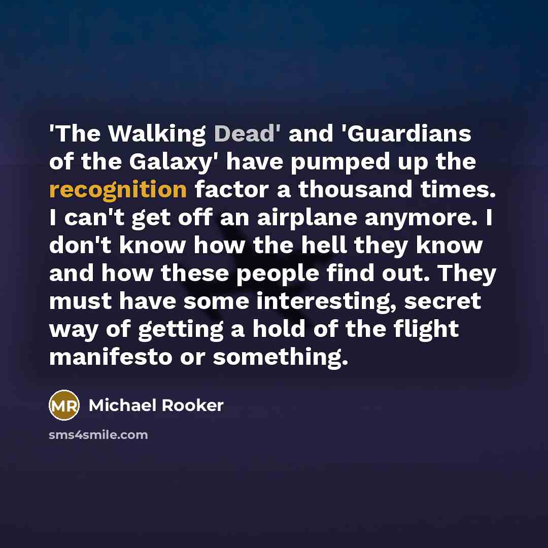 “'The Walking Dead' and 'Guardians of the Galaxy' have pumped…” quote by Michael Rooker