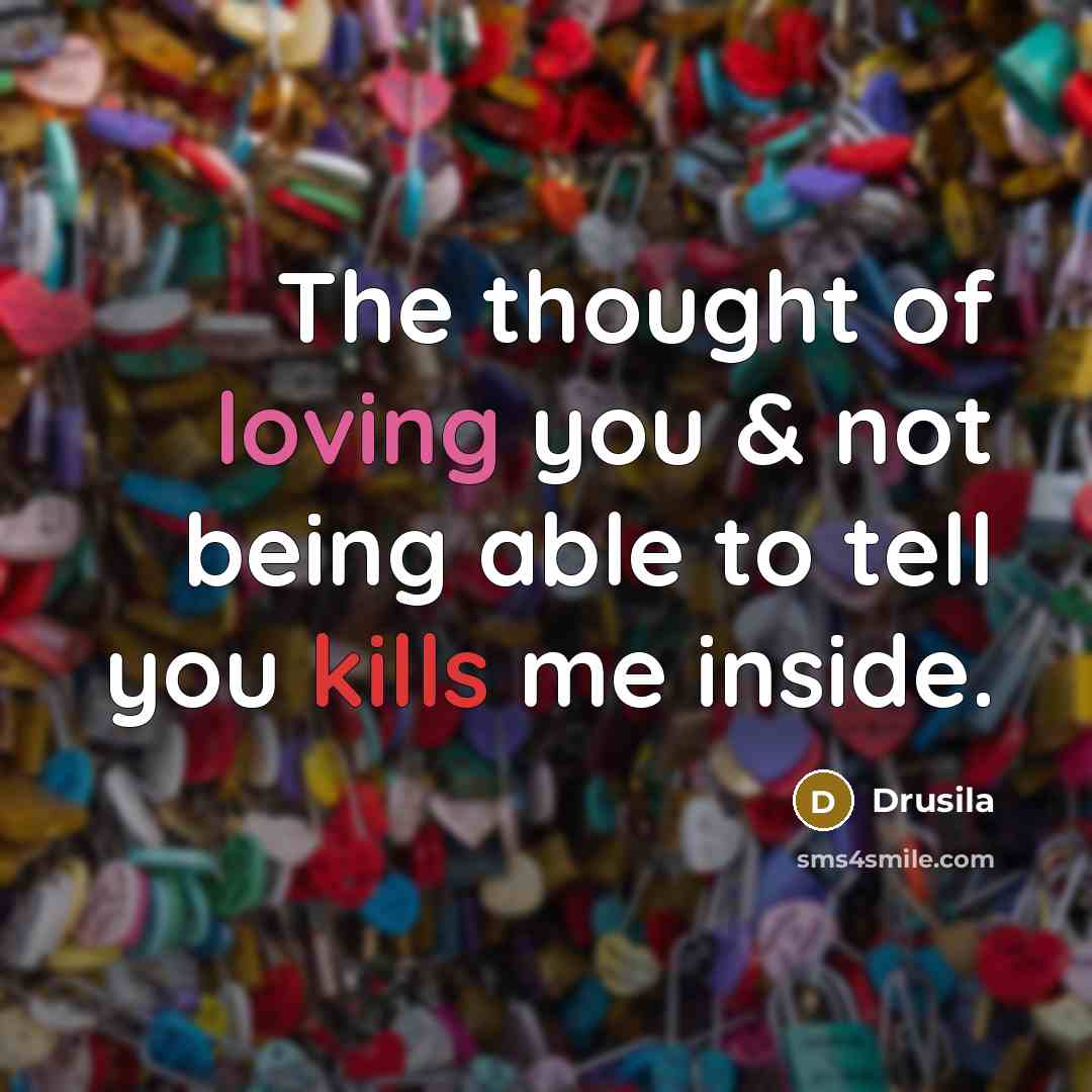 “The thought of loving you & not being able to…” quote by Drusila