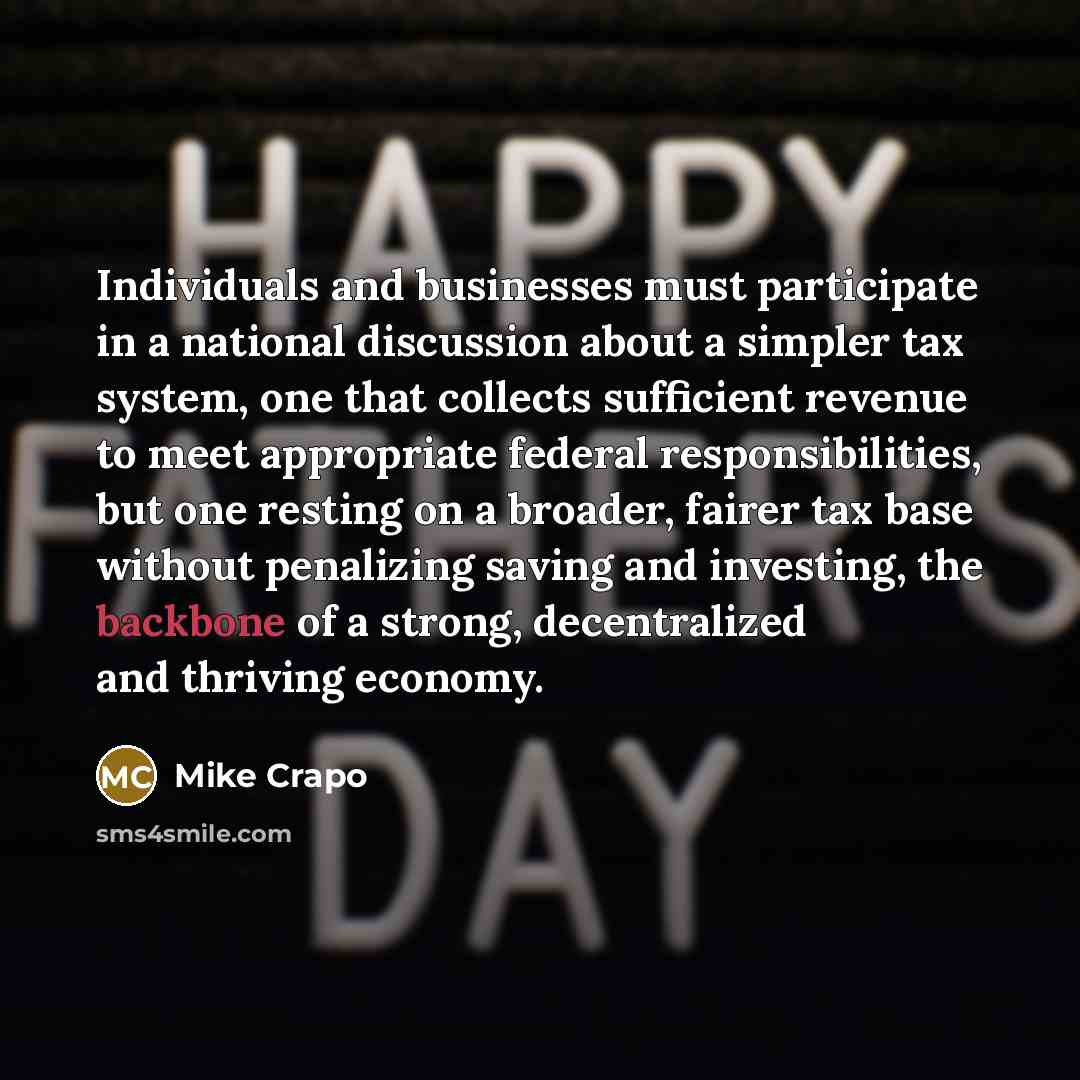 “Individuals and businesses must participate in a national discussion about…” quote by Mike Crapo