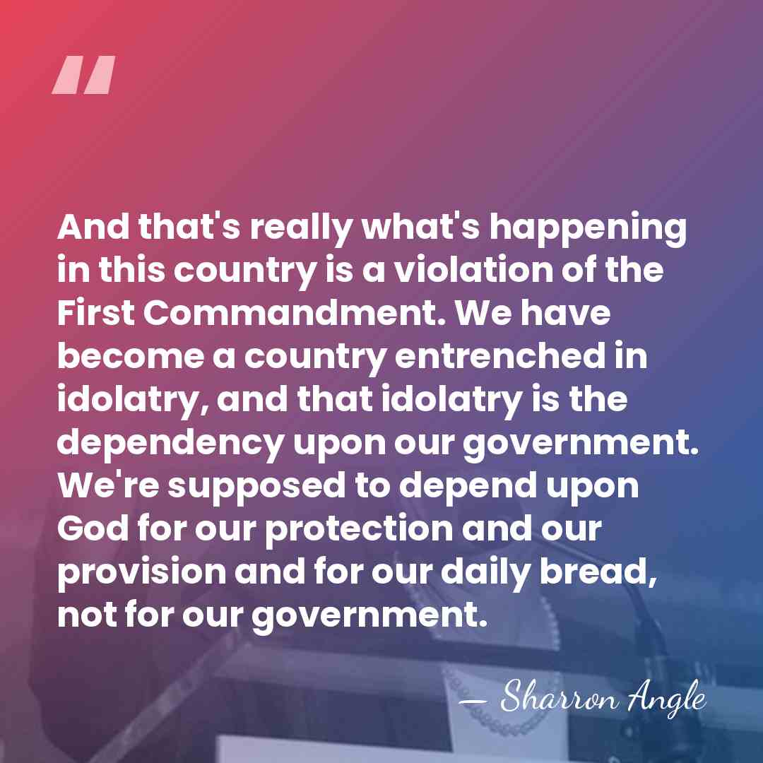 And that's really what's happening in this country is a violation of&hellip; - Sharron Angle