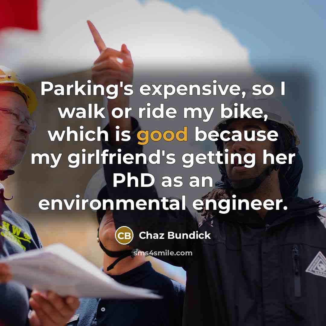 “Parking's expensive, so I walk or ride my bike, which…” quote by Chaz Bundick