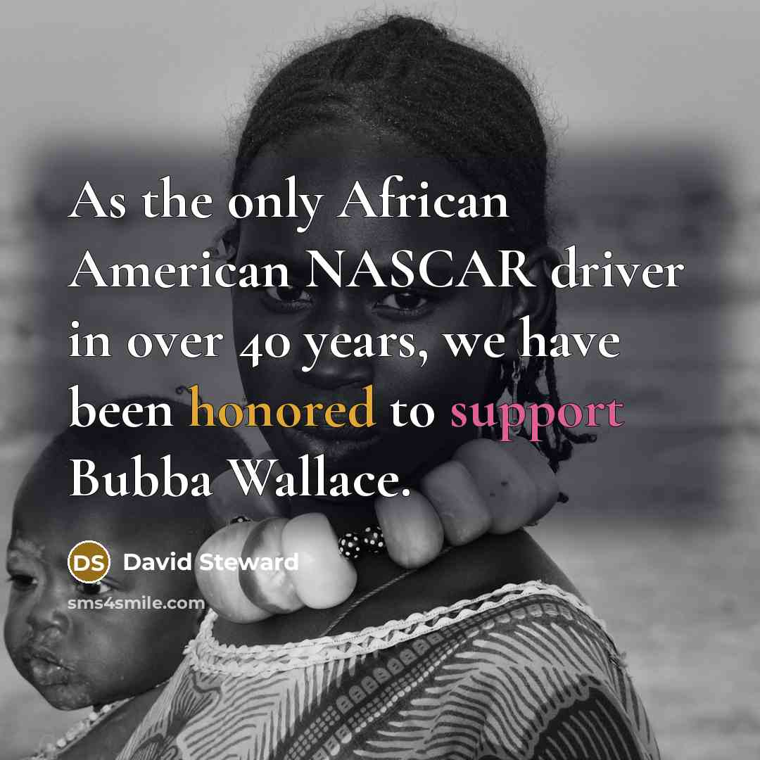 “As the only African American NASCAR driver in over 40…” quote by David Steward