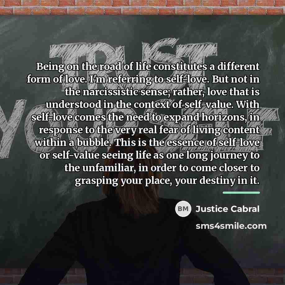 “Being on the road of life constitutes a different form…” quote by Justice Cabral
