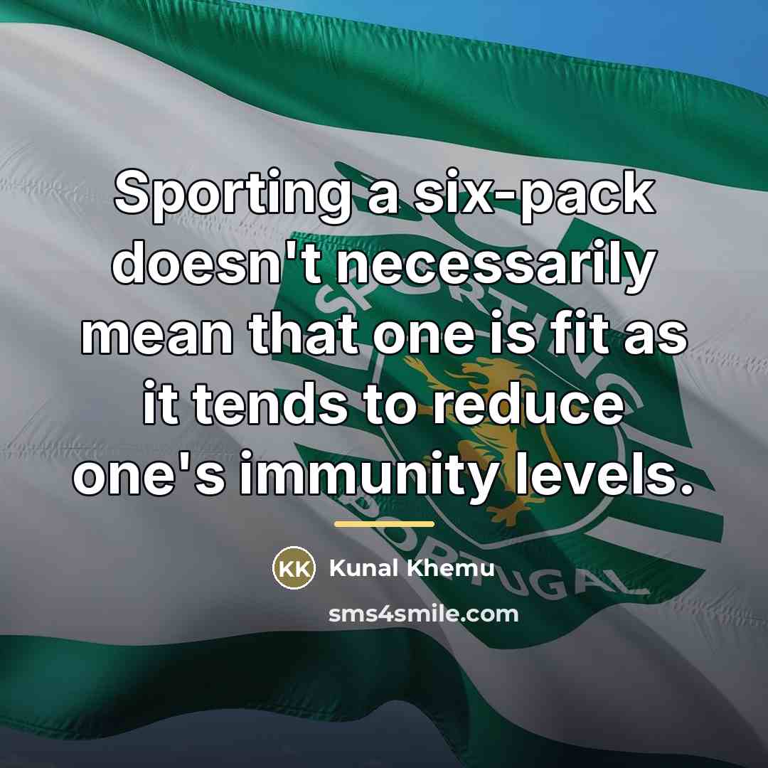 “Sporting a six-pack doesn't necessarily mean that one is fit…” quote by Kunal Khemu