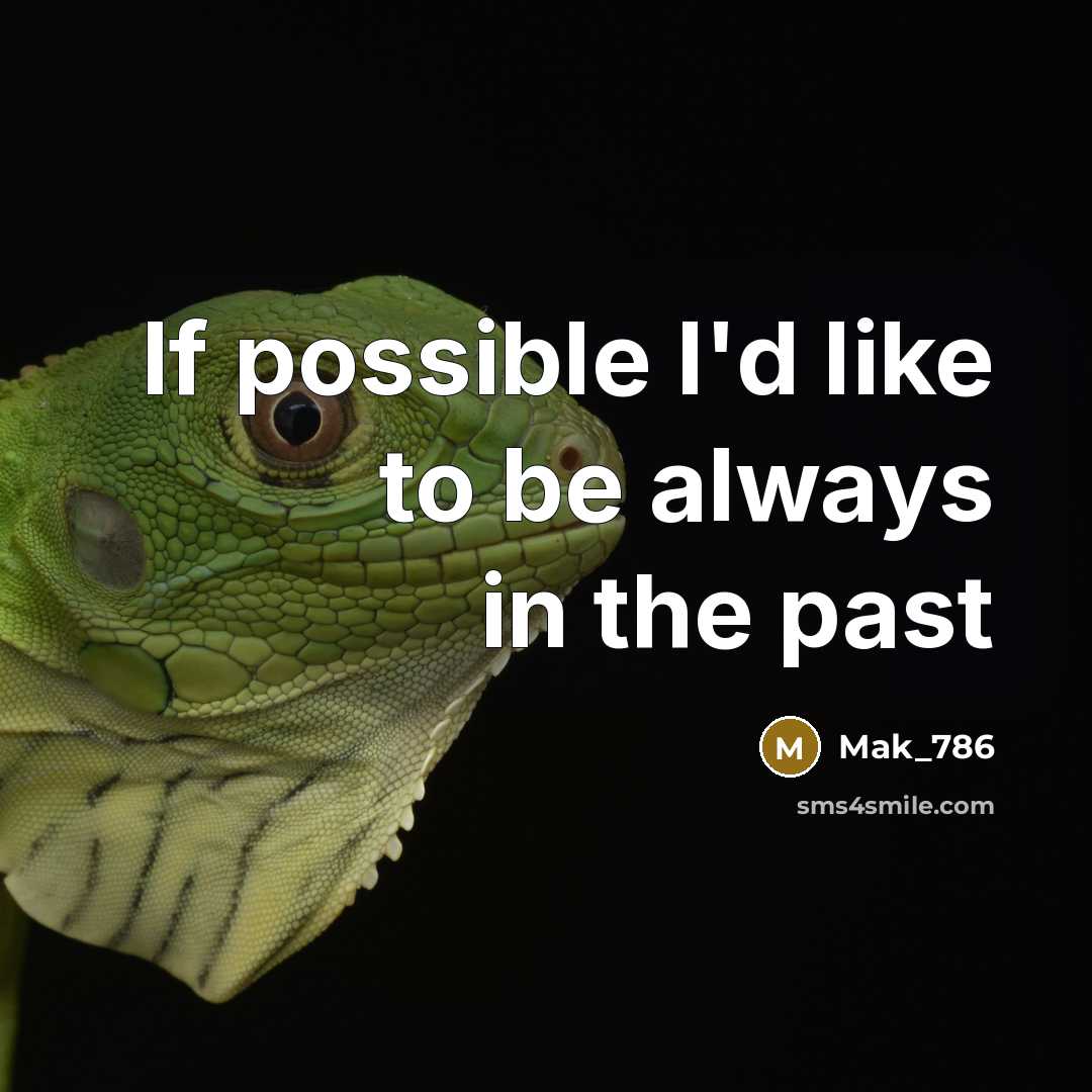 “If possible I'd like to be always in the past…” quote by Mak_786