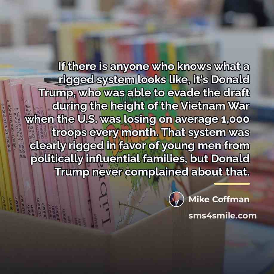 “If there is anyone who knows what a rigged system…” quote by Mike Coffman