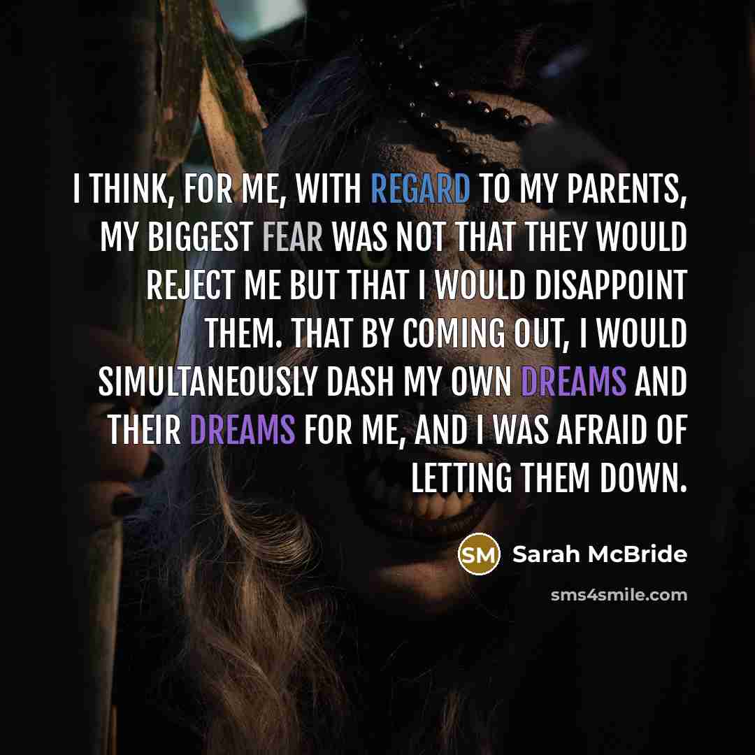 “I think, for me, with regard to my parents, my…” quote by Sarah McBride