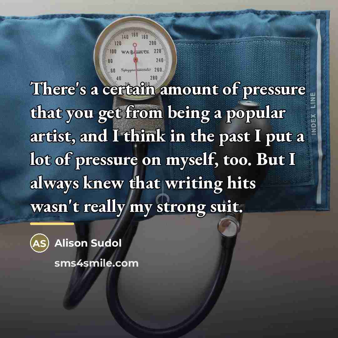 “There's a certain amount of pressure that you get from…” quote by Alison Sudol