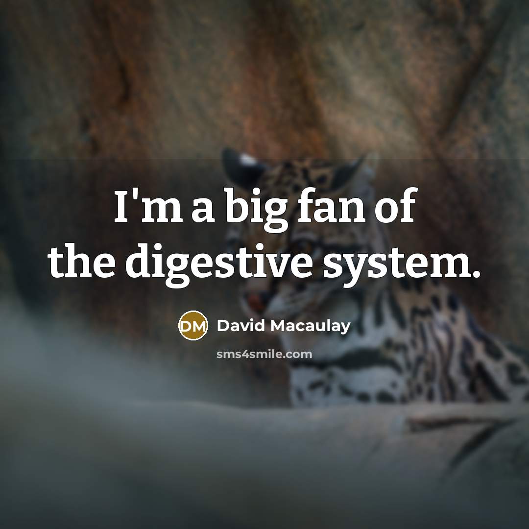 “I'm a big fan of the digestive system.…” quote by David Macaulay
