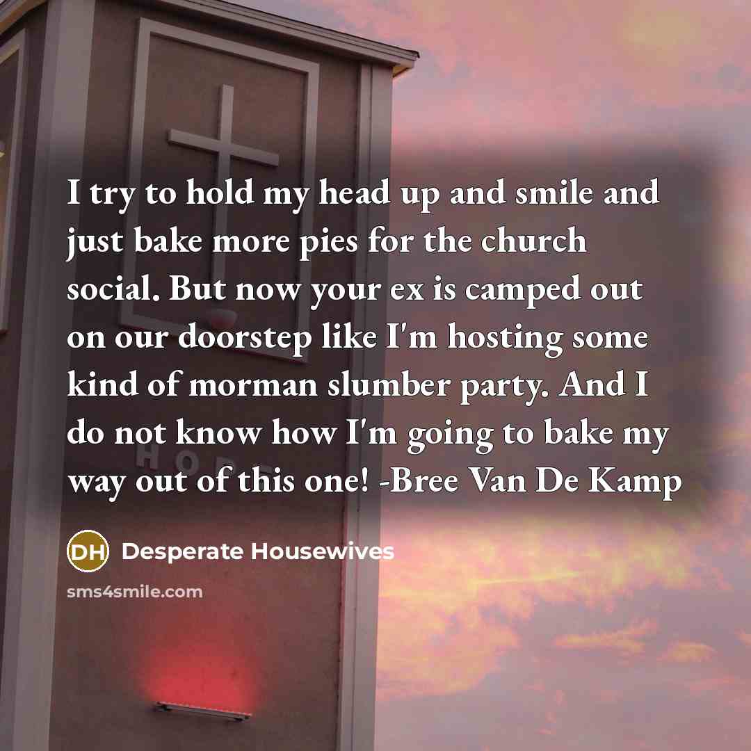 “I try to hold my head up and smile and…” quote by Desperate Housewives
