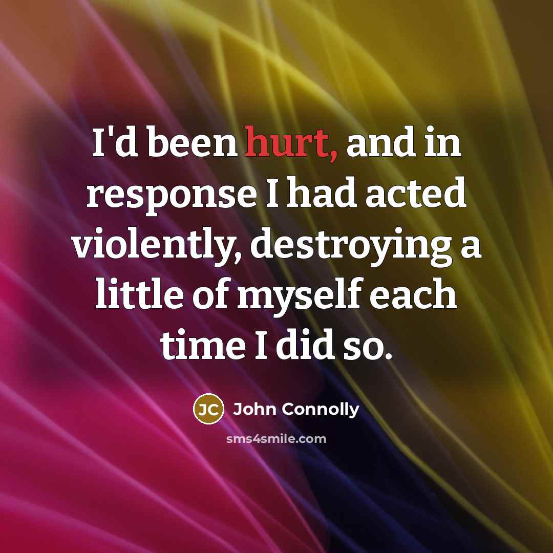“I'd been hurt, and in response I had acted violently,…” quote by John Connolly