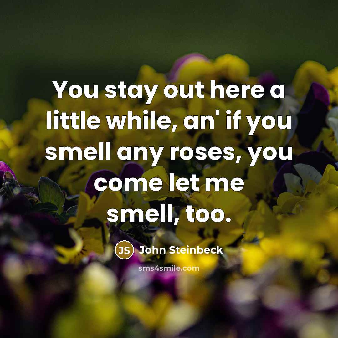 “You stay out here a little while, an' if you…” quote by John Steinbeck