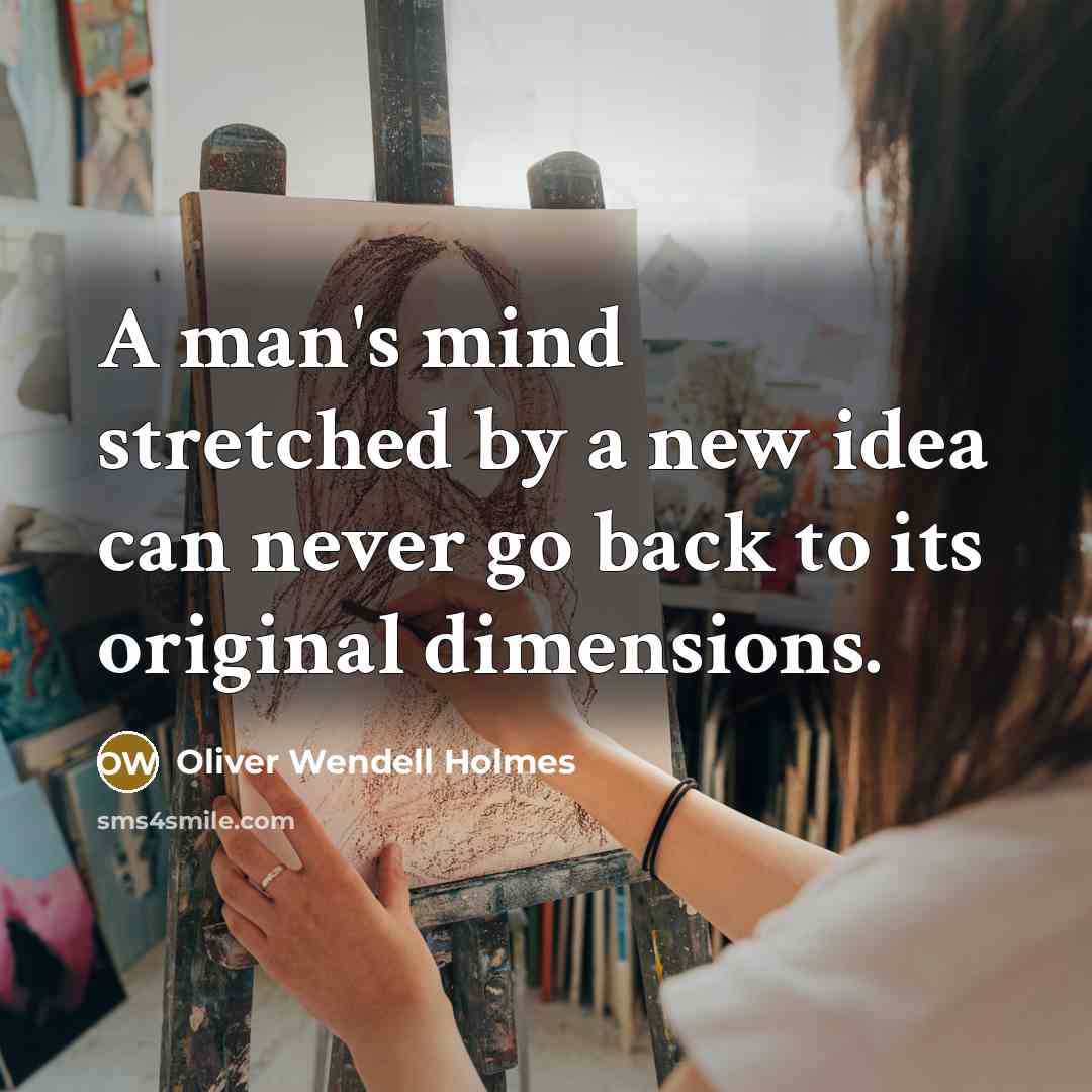 “A man's mind stretched by a new idea can never…” quote by Oliver Wendell Holmes
