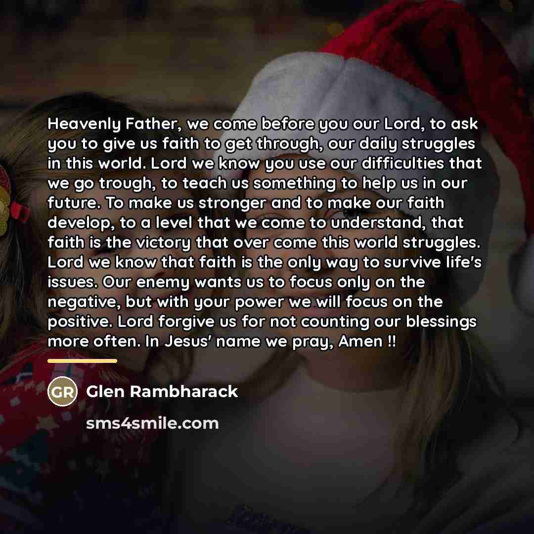 “Heavenly Father, we come before you our Lord, to ask…” quote by Glen Rambharack