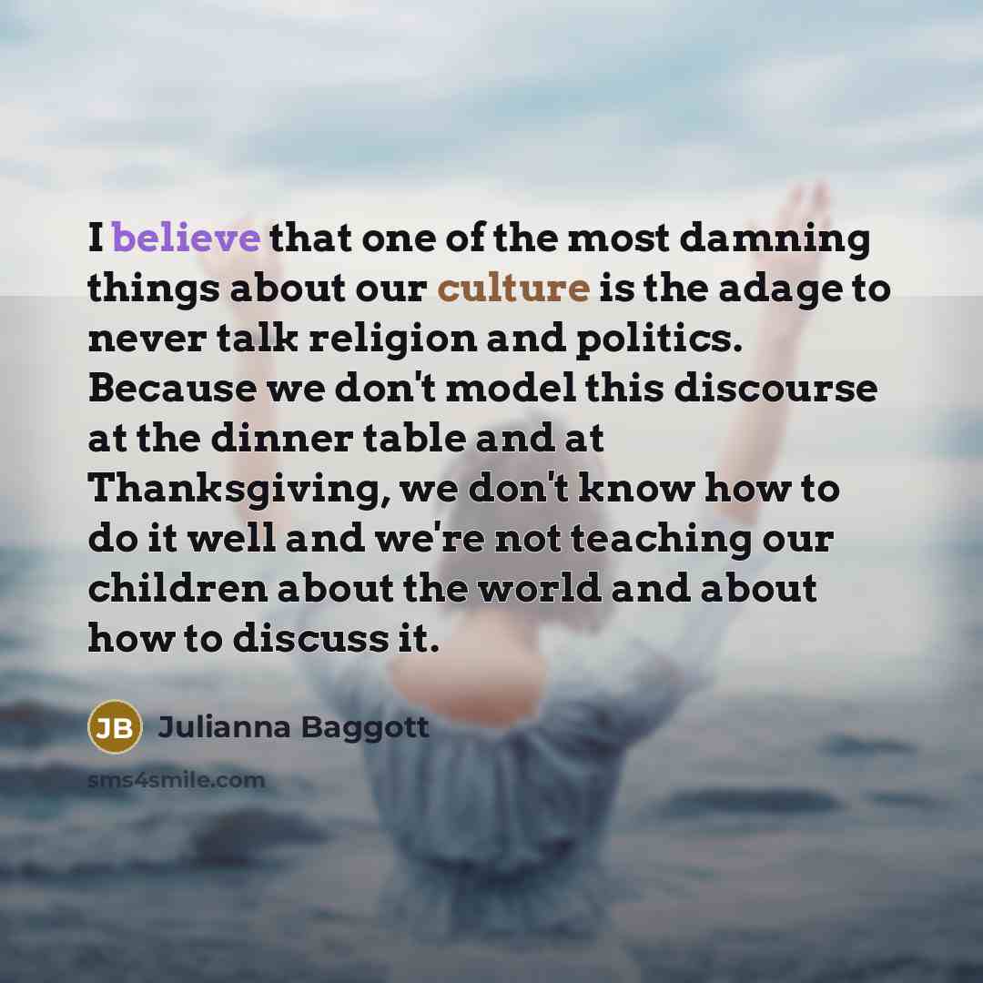 “I believe that one of the most damning things about…” quote by Julianna Baggott