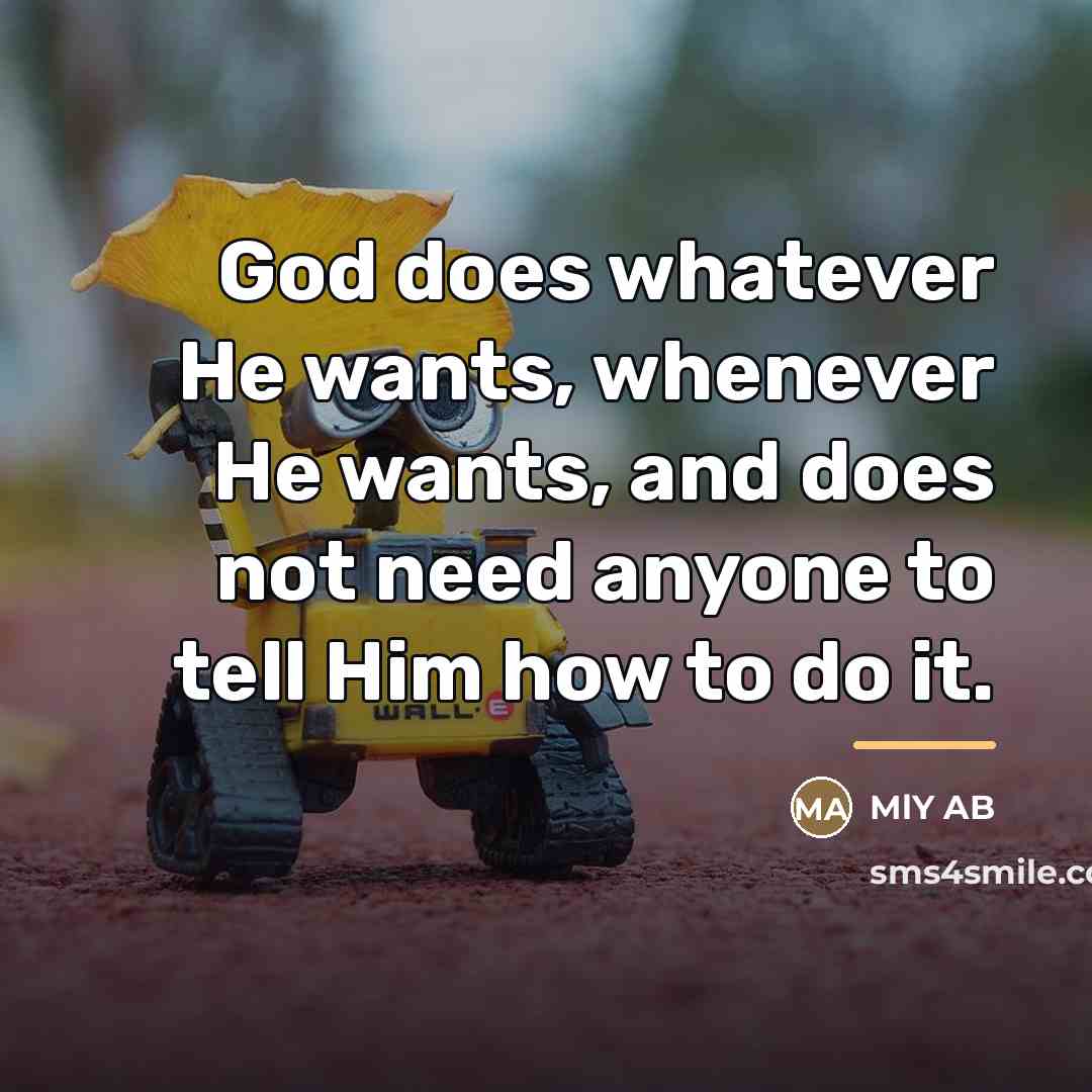 “God does whatever He wants, whenever He wants, and does…” quote by MlY AB