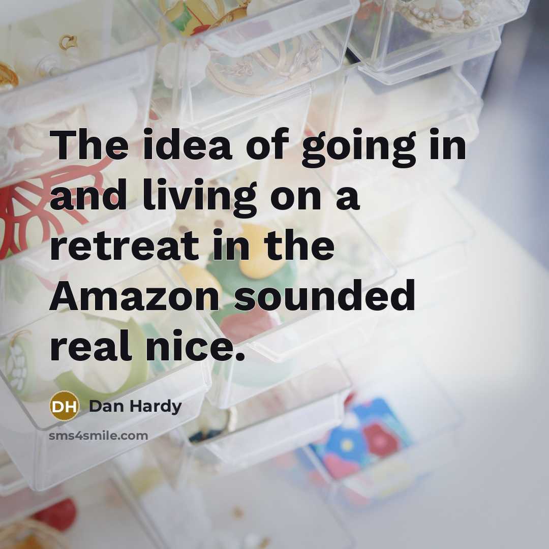 “The idea of going in and living on a retreat…” quote by Dan Hardy