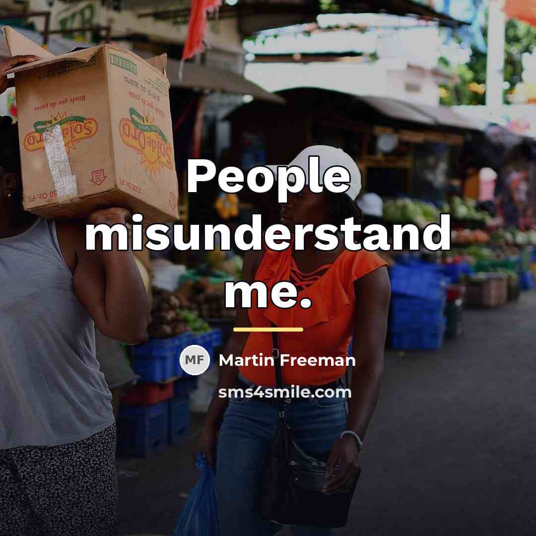 “People misunderstand me.…” quote by Martin Freeman