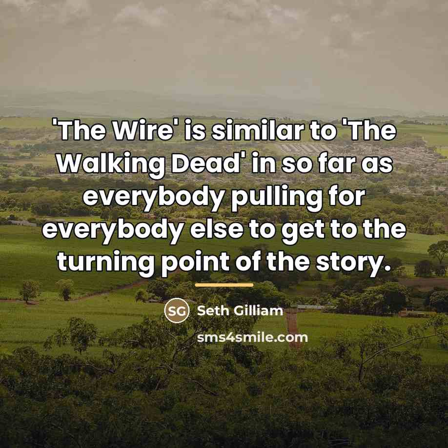 “'The Wire' is similar to 'The Walking Dead' in so…” quote by Seth Gilliam