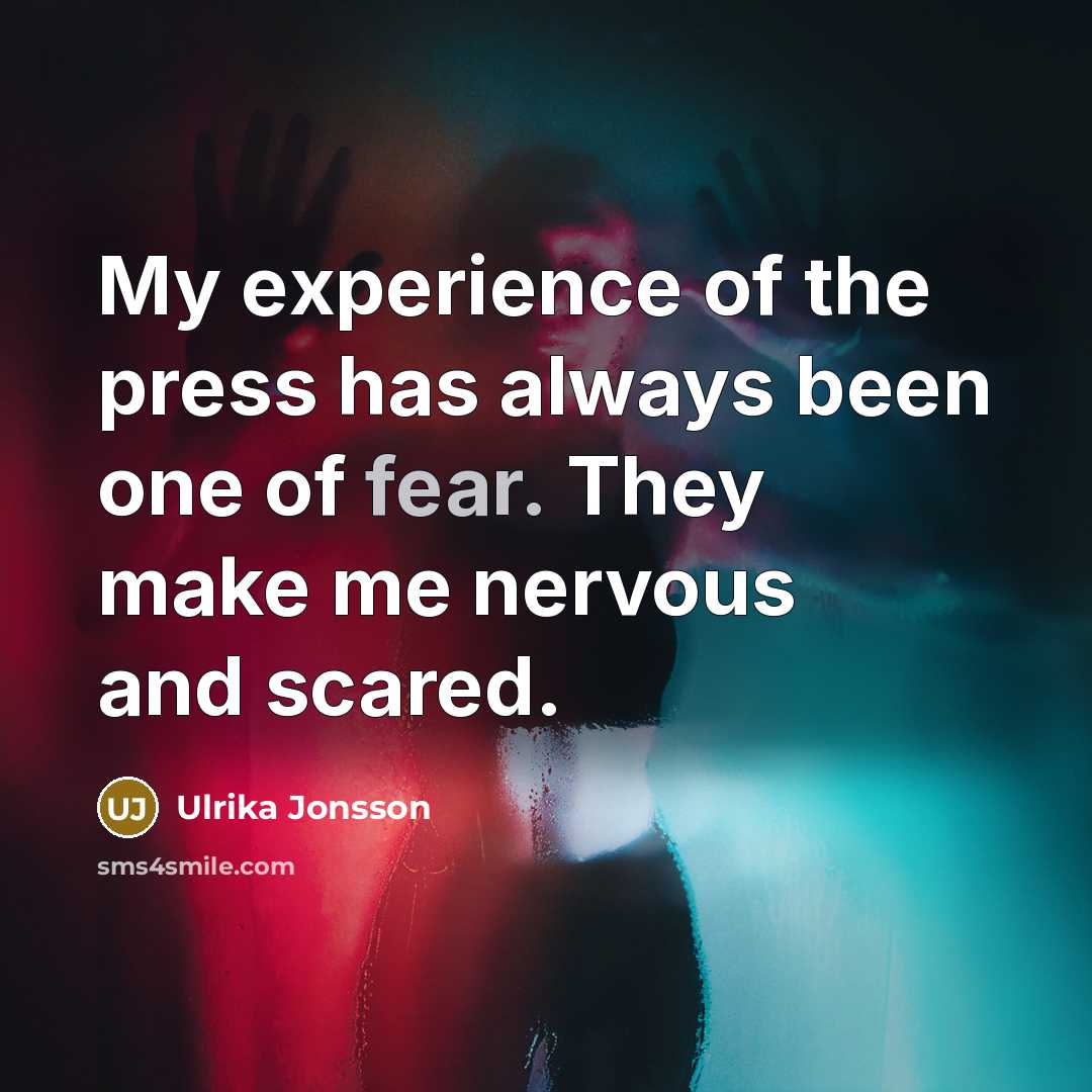 “My experience of the press has always been one of…” quote by Ulrika Jonsson