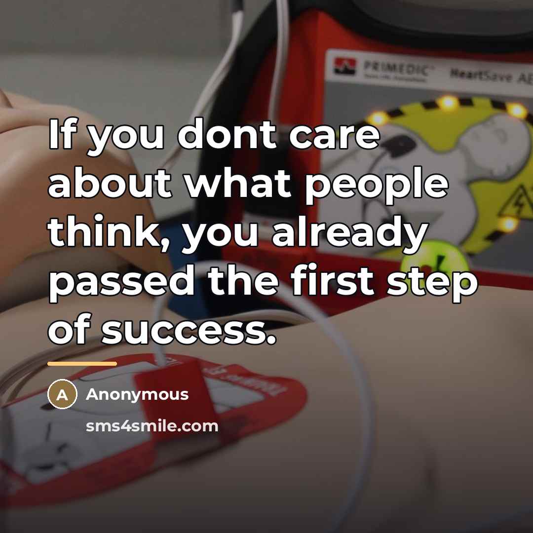 “If you dont care about what people think, you already…” quote by Anonymous