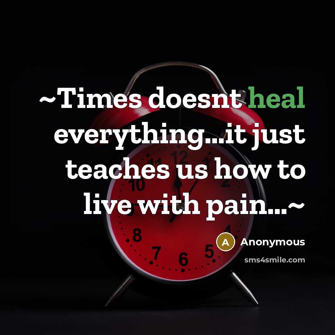 “~Times doesnt heal everything…it just teaches us how to live with pain…~” quote by Anonymous
