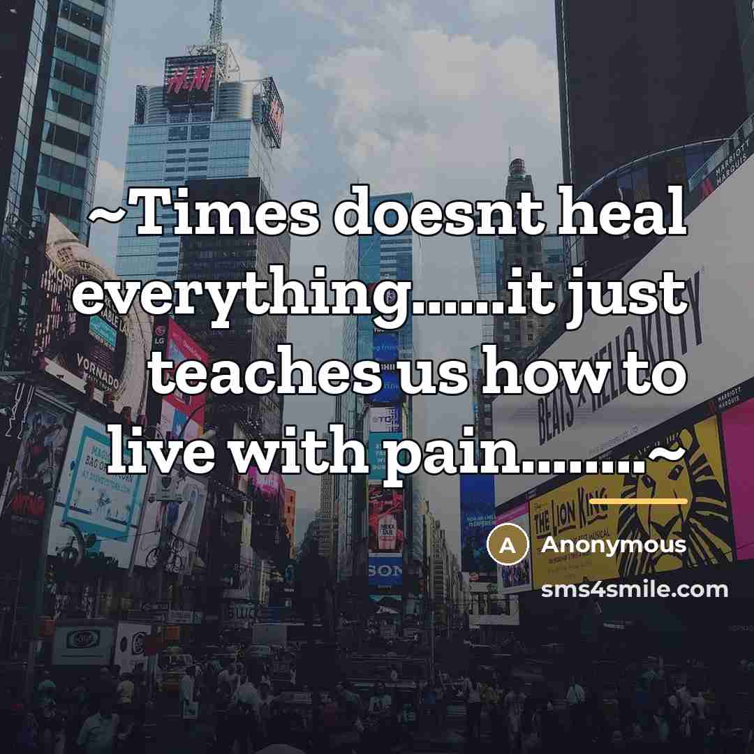 “~Times doesnt heal everything......it just teaches us how to live…” quote by Anonymous