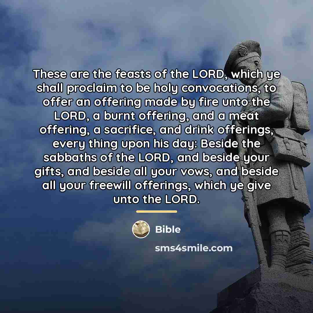 “These are the feasts of the LORD, which ye shall…” quote by Bible
