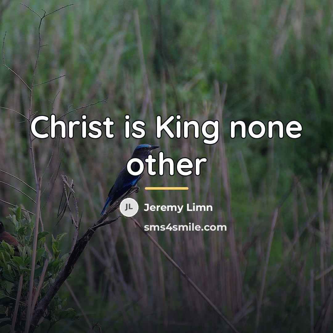 “Christ is King none other…” quote by Jeremy Limn
