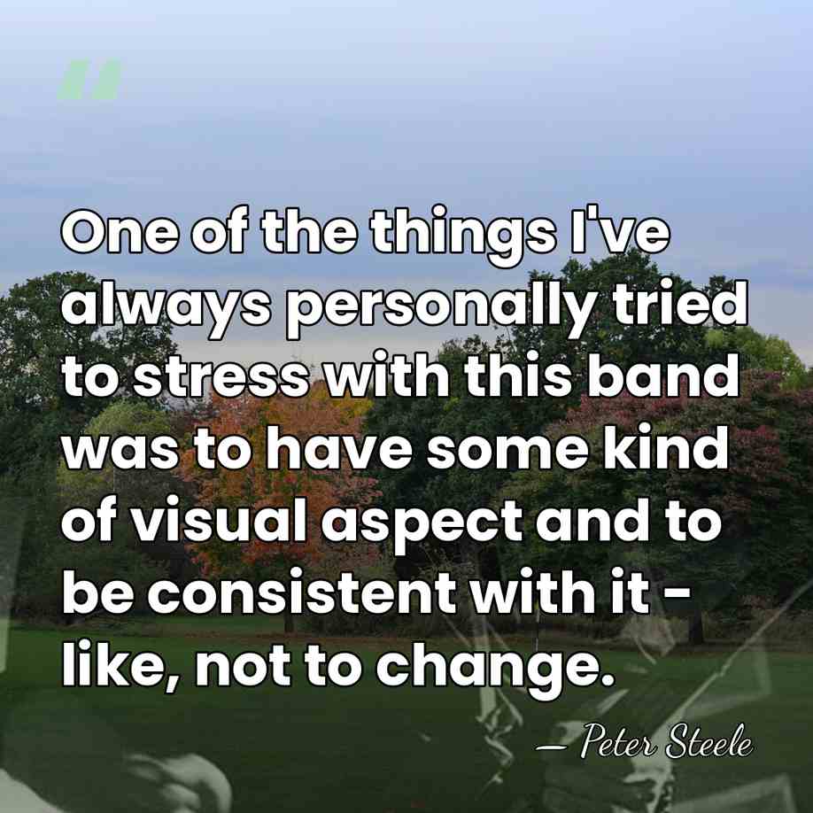 One of the things I've always personally tried to stress with this&hellip; - Peter Steele