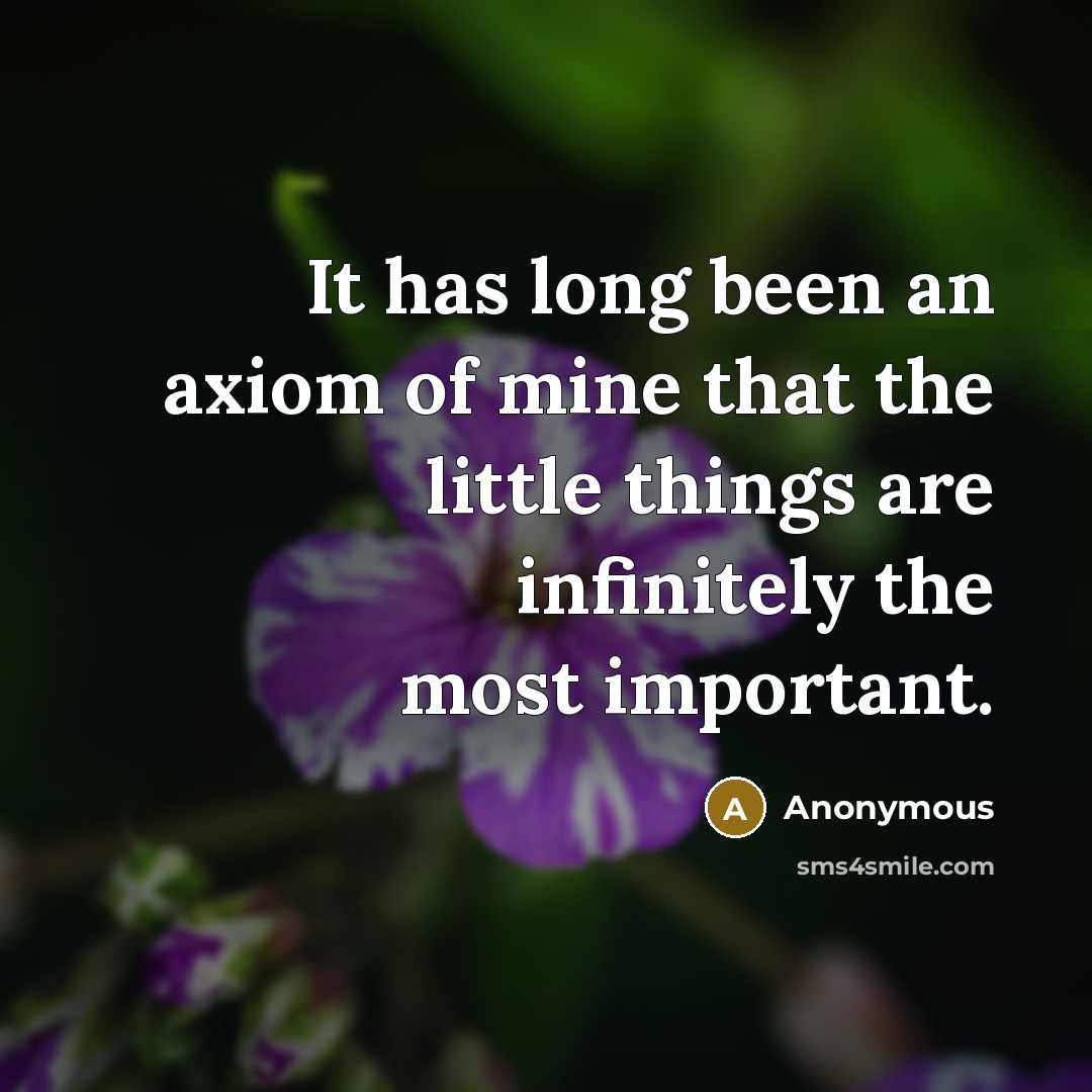 “It has long been an axiom of mine that the…” quote by Anonymous