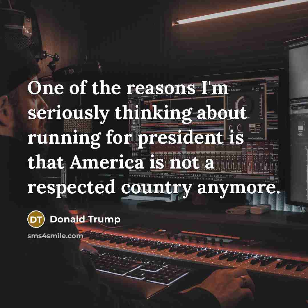 “One of the reasons I'm seriously thinking about running for…” quote by Donald Trump