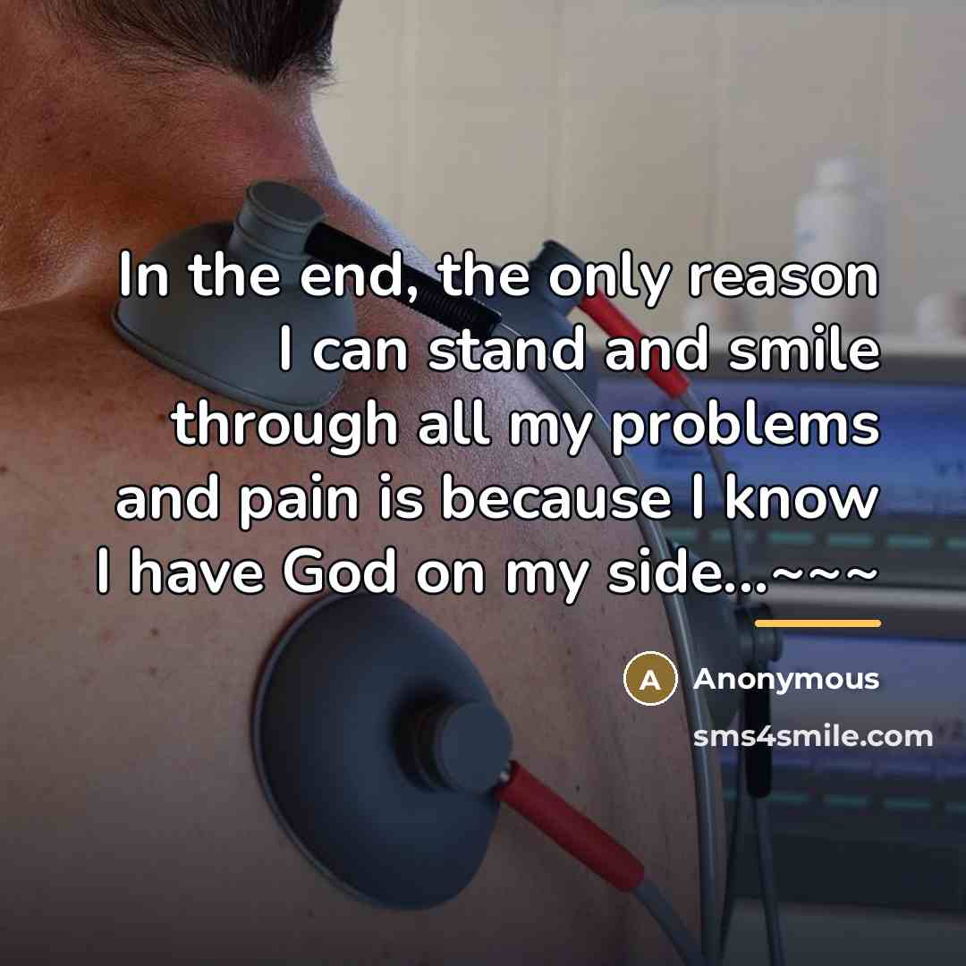 “In the end, the only reason I can stand and…” quote by Anonymous