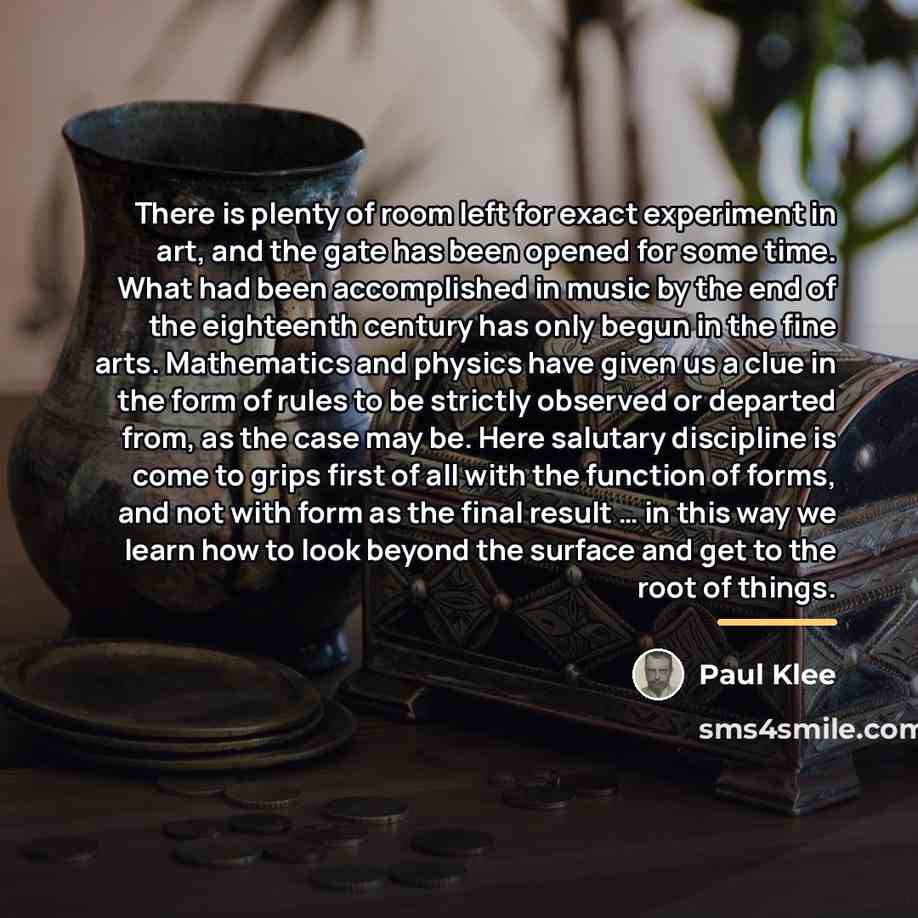 “There is plenty of room left for exact experiment in…” quote by Paul Klee