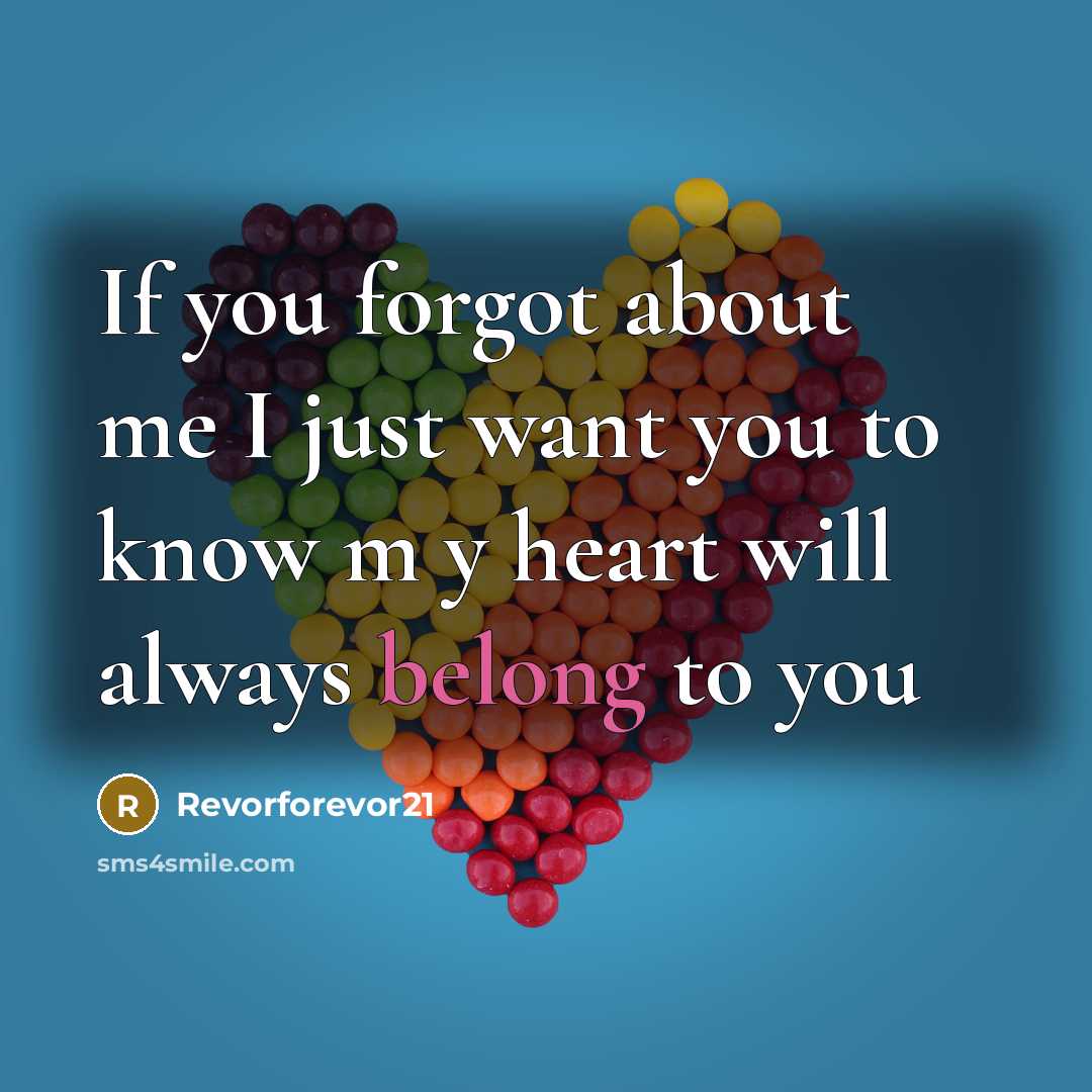 “If you forgot about me I just want you to know m y heart will always belong to you” quote by Revorforevor21