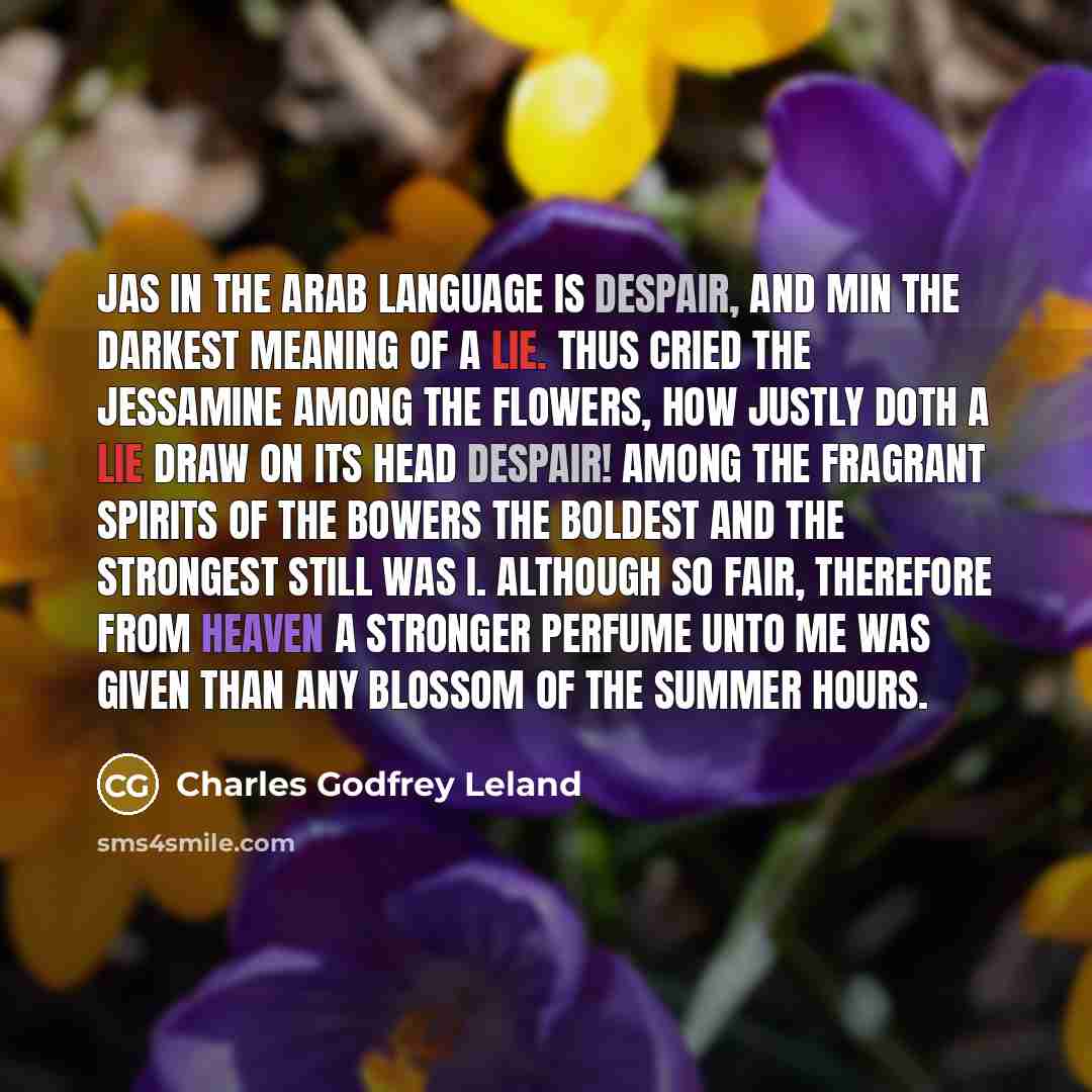 “Jas in the Arab language is despair, And Min the…” quote by Charles Godfrey Leland
