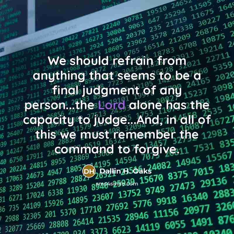 “We should refrain from anything that seems to be a…” quote by Dallin H. Oaks