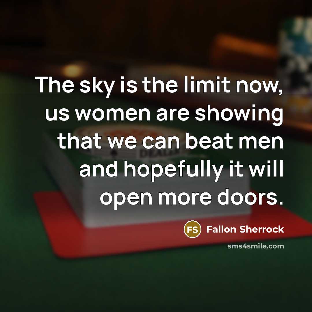 “The sky is the limit now, us women are showing…” quote by Fallon Sherrock