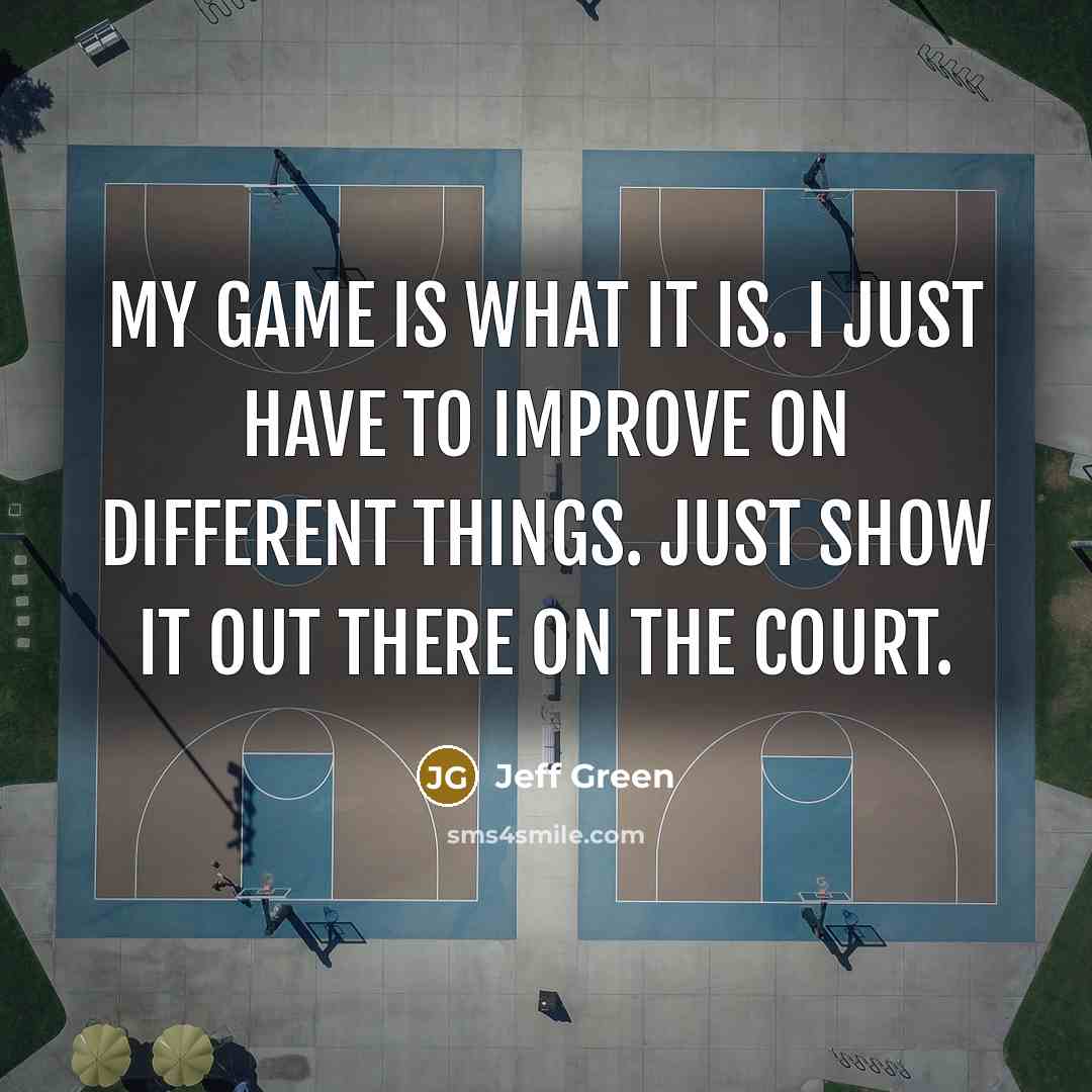 “My game is what it is. I just have to…” quote by Jeff Green
