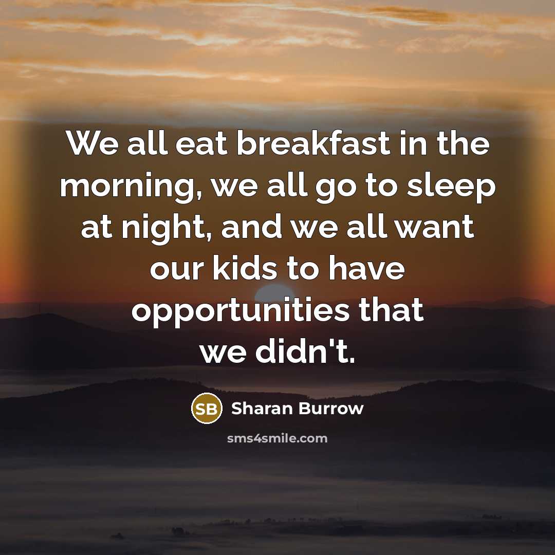 “We all eat breakfast in the morning, we all go…” quote by Sharan Burrow