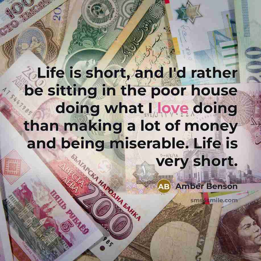 “Life is short, and I'd rather be sitting in the…” quote by Amber Benson