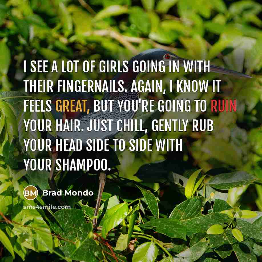 “I see a lot of girls going in with their…” quote by Brad Mondo
