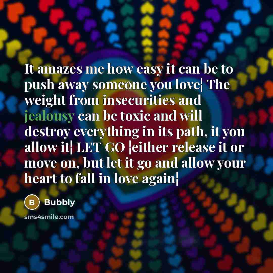 “It amazes me how easy it can be to push…” quote by Bubbly