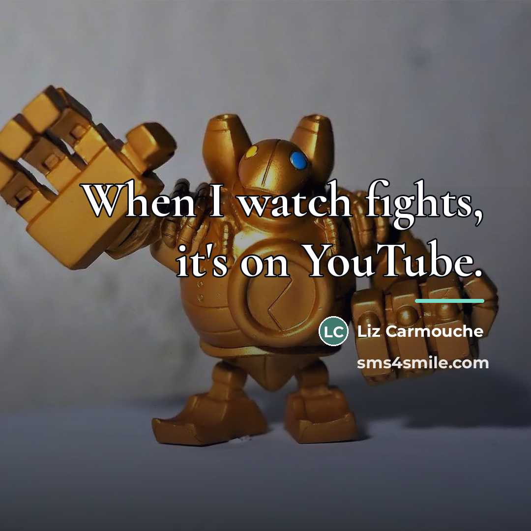 “When I watch fights, it's on YouTube.…” quote by Liz Carmouche