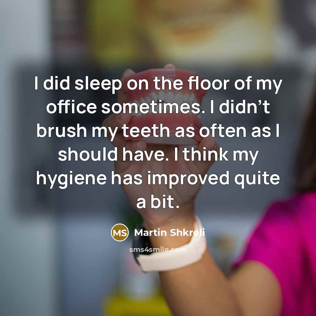 “I did sleep on the floor of my office sometimes.…” quote by Martin Shkreli