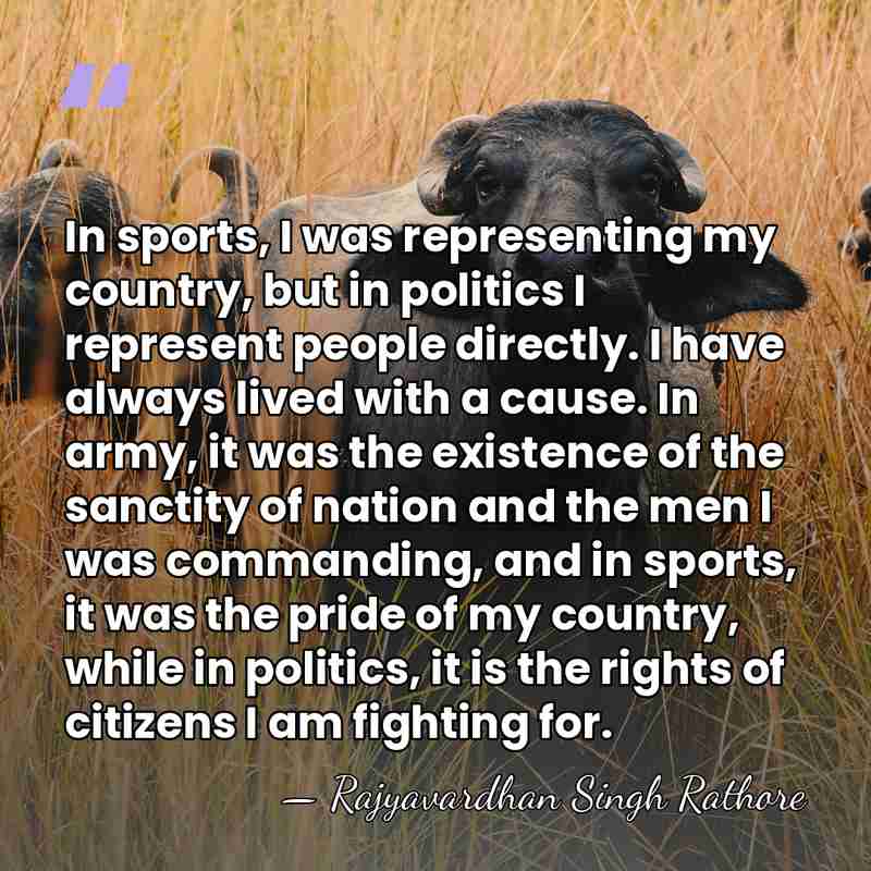 In sports, I was representing my country, but in politics I represent&hellip; - Rajyavardhan Singh Rathore