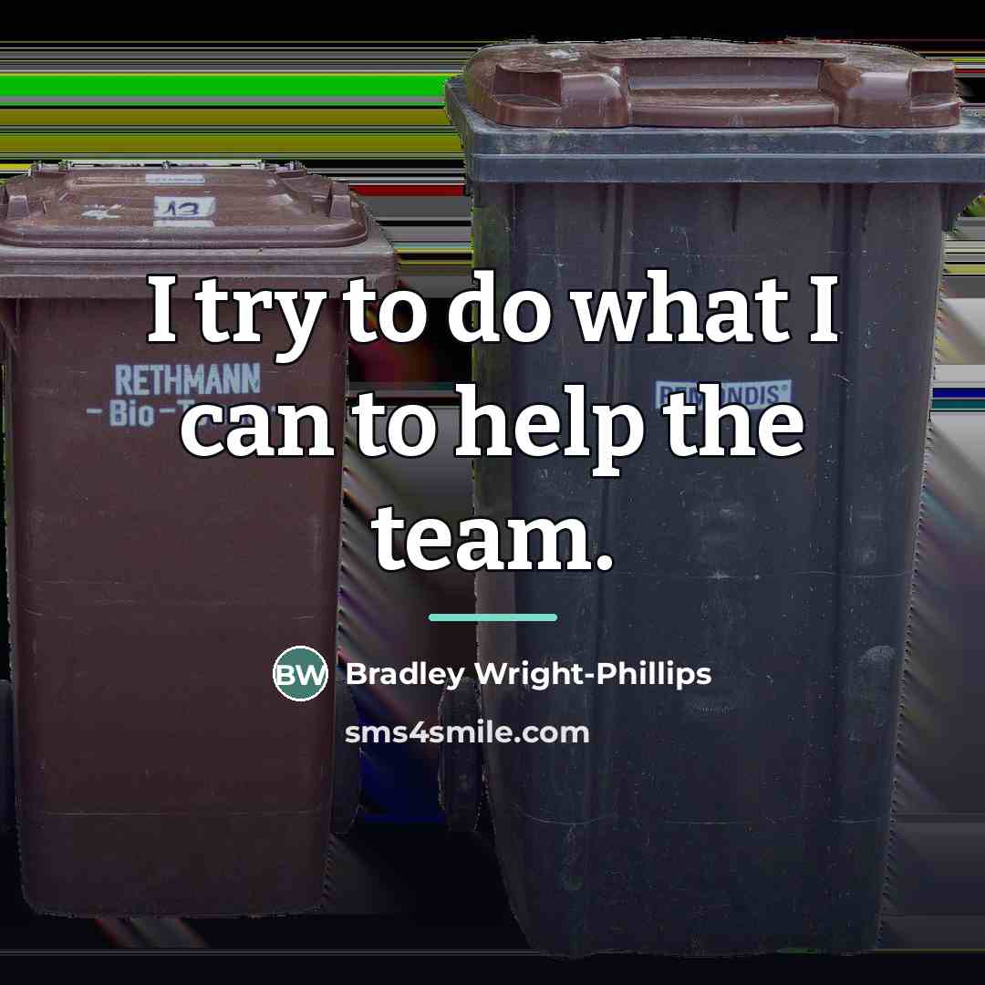 “I try to do what I can to help the…” quote by Bradley Wright-Phillips