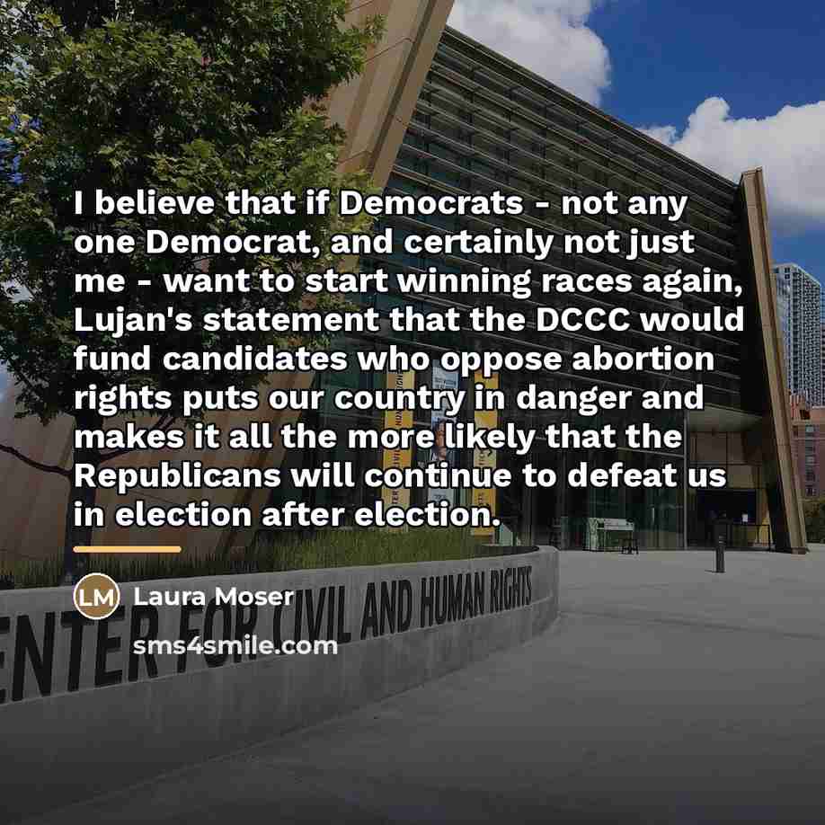“I believe that if Democrats - not any one Democrat,…” quote by Laura Moser